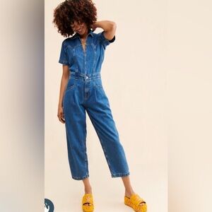 Free People “We the Free” Denim Marla Trousers Jumpsuit, Perfect Condition